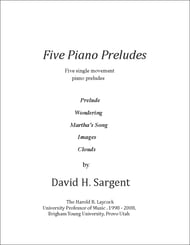 Five Piano Preludes piano sheet music cover Thumbnail